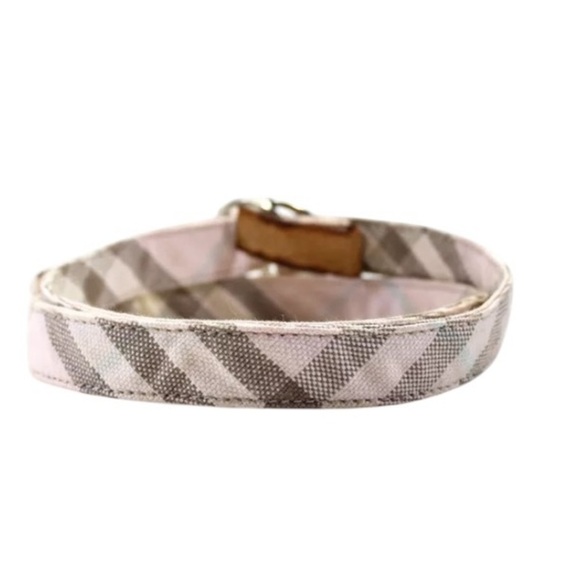 Burberry Womens Light Pink Novacheck Plaid Fabric
Skinny D Ring Belt Size 28 - Picture 2 of 10